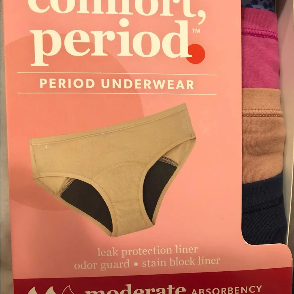 Hanes Comfort Period Underwear, Size 10 - 4 Pack